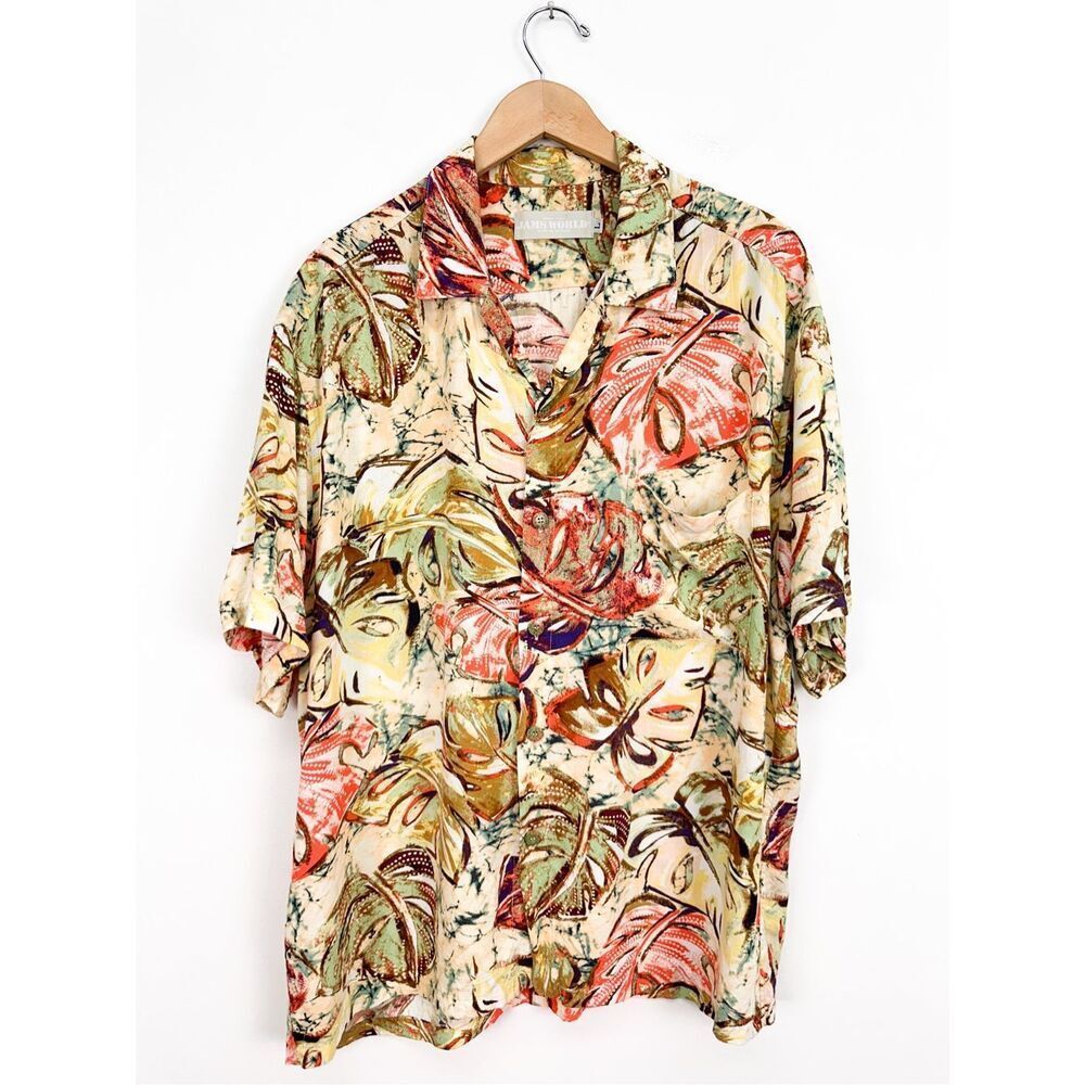 Jams World Men’s Marble Fern Lightweight Shortsleeved Button Down